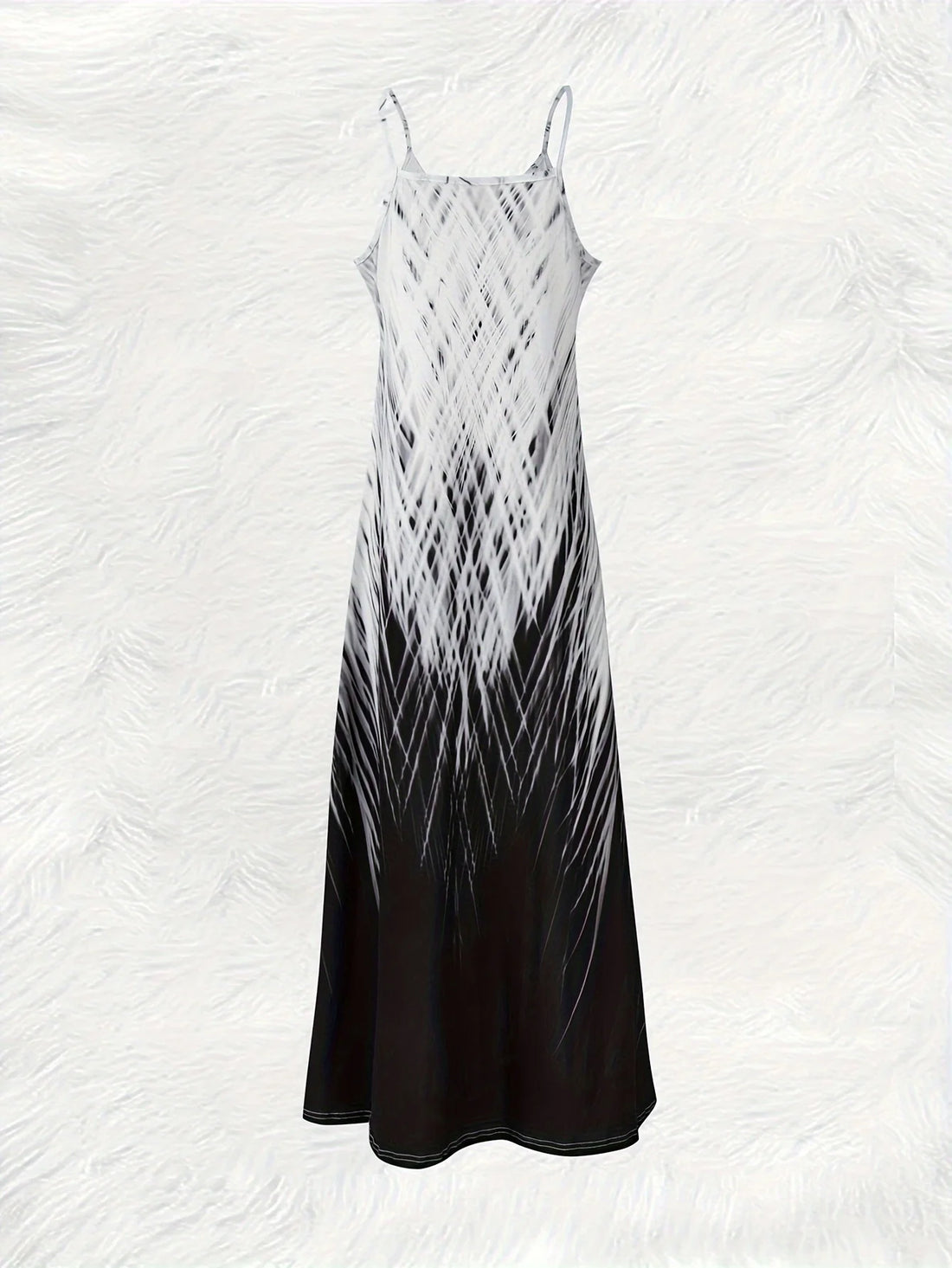 Saashi Gradient Print Maxi Dress Flowy Beach Casual Style