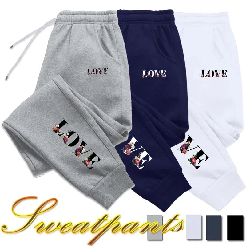 Saashi Women's LOVE Print Sweatpants - Street Luxury & Versatile