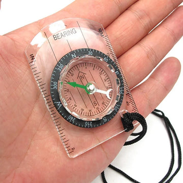 Saashi Orienteering Map Compass - Transparent Ruler for Hiking & Scouting
