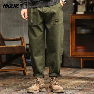Saashi Men’s Slim Fit Stretch Pants Comfortable Soft Business Casual Straight Denim Trousers