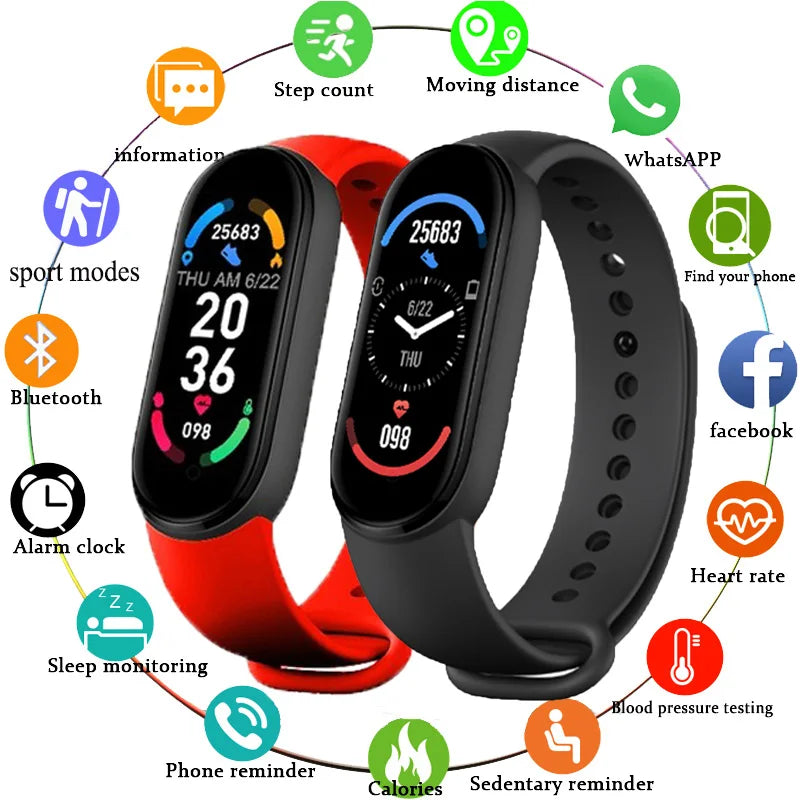 Saashi Waterproof Smartwatch & Fitness Tracker with Heart Rate & Blood Pressure.