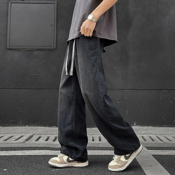 Saashi New Streetwear Loose Jeans Men Korean Style Fashion Straight Wide Leg.