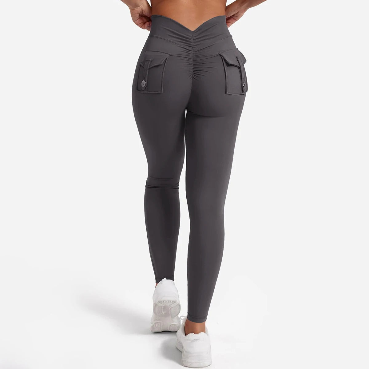 Saashi Women's Elastic Yoga Pants with Pockets for Running