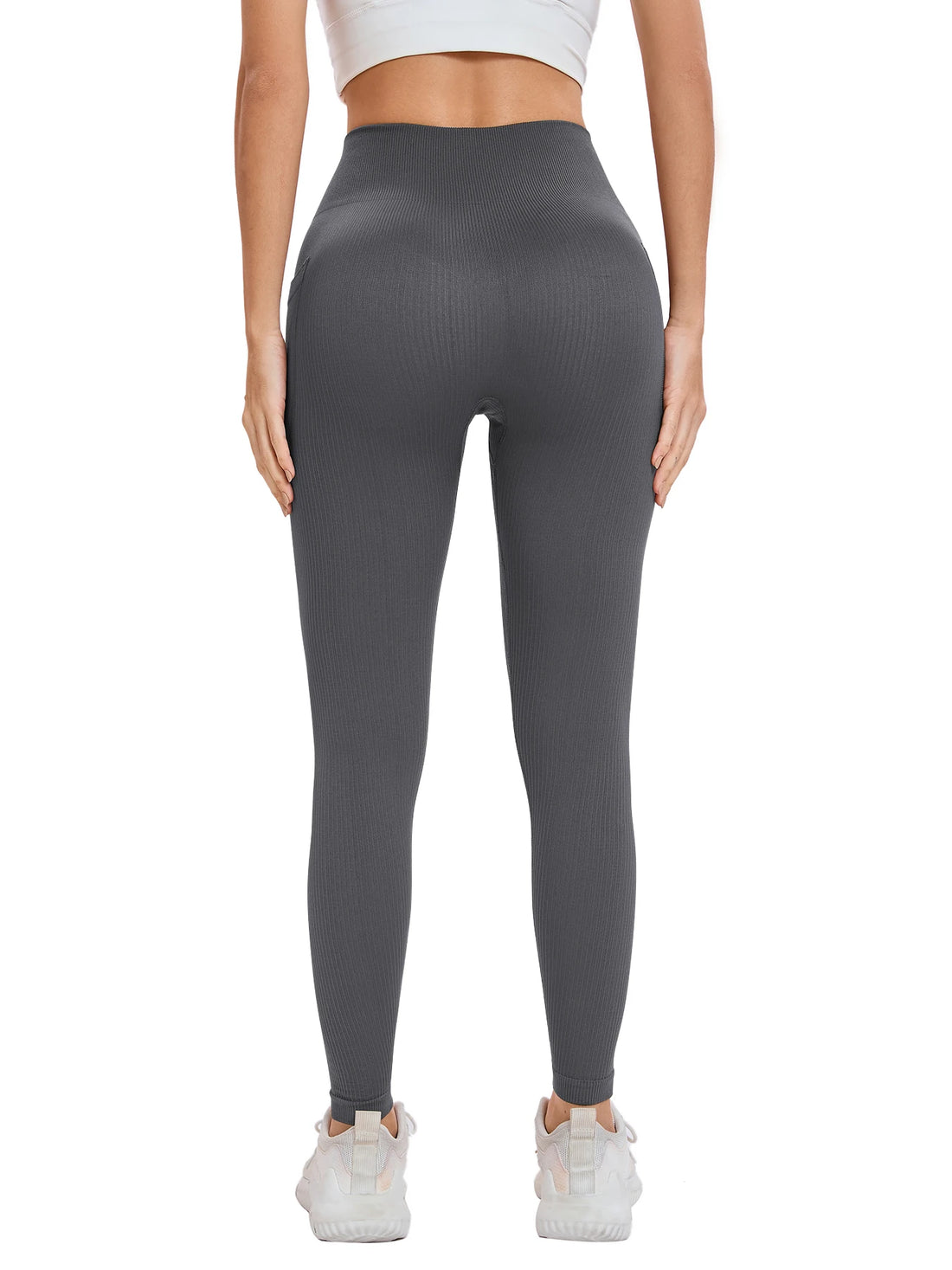 Saashi Women's Seamless High-Waist Yoga Leggings with Pockets