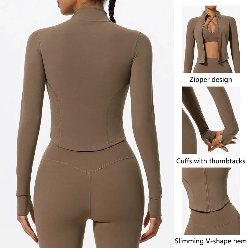 Saashi Women's Ultra-Soft Sportswear Jacket - Quick-Dry & Long Sleeve
