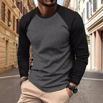 Saashi Men’s Casual Raglan Long Sleeve T-Shirt