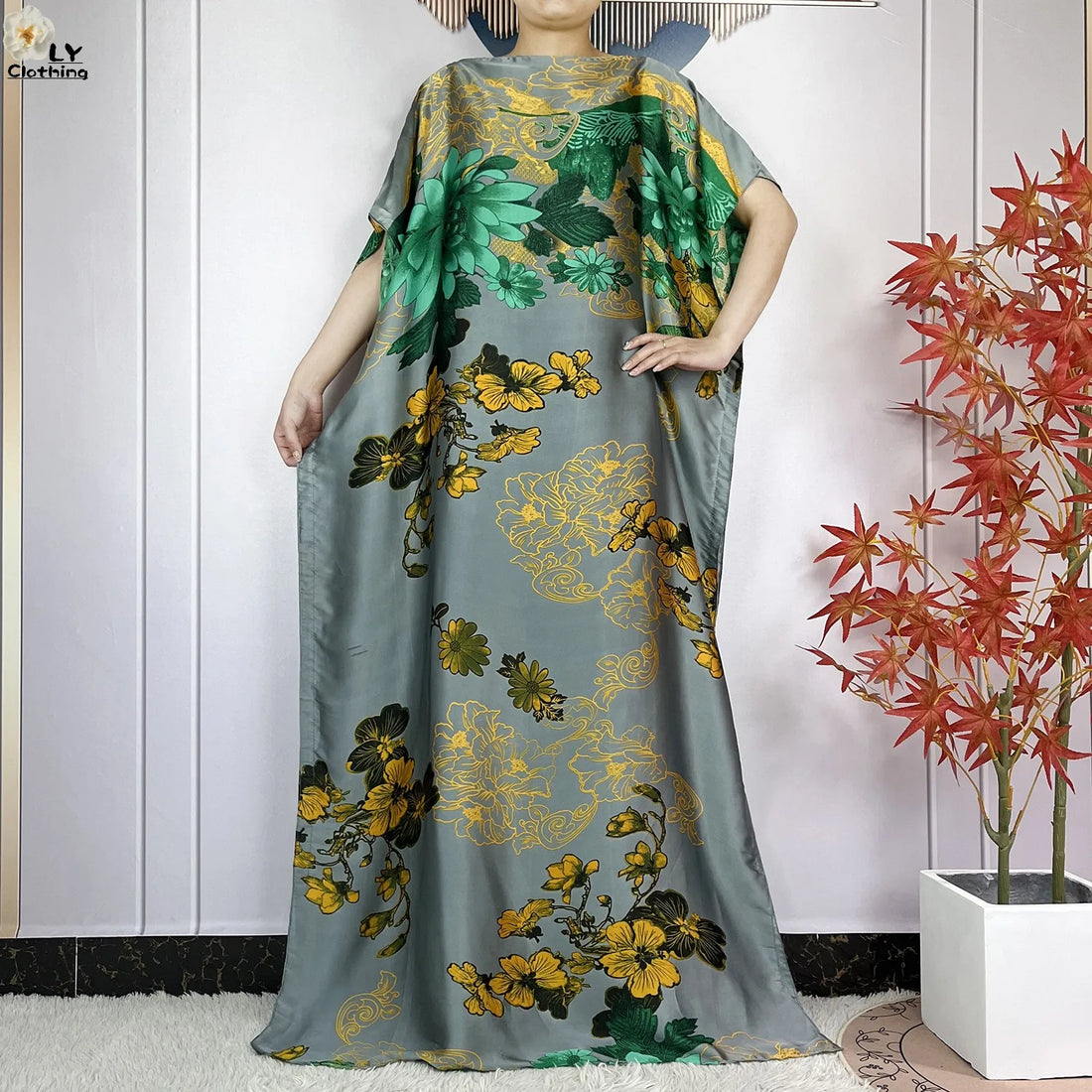 SAASHI Loose Silk Soft Abaya