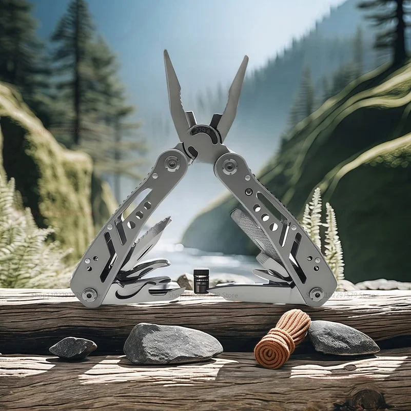 Saashi Multi Tool Pocket Knife Pliers Folding Mini Portable Tactical Survival Repair for Camping