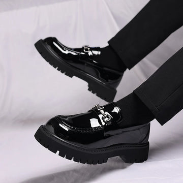 Saashi Fashion Classic Casual Thick Sole Men's Penny Loafers Business Dress Shoes Gentleman.