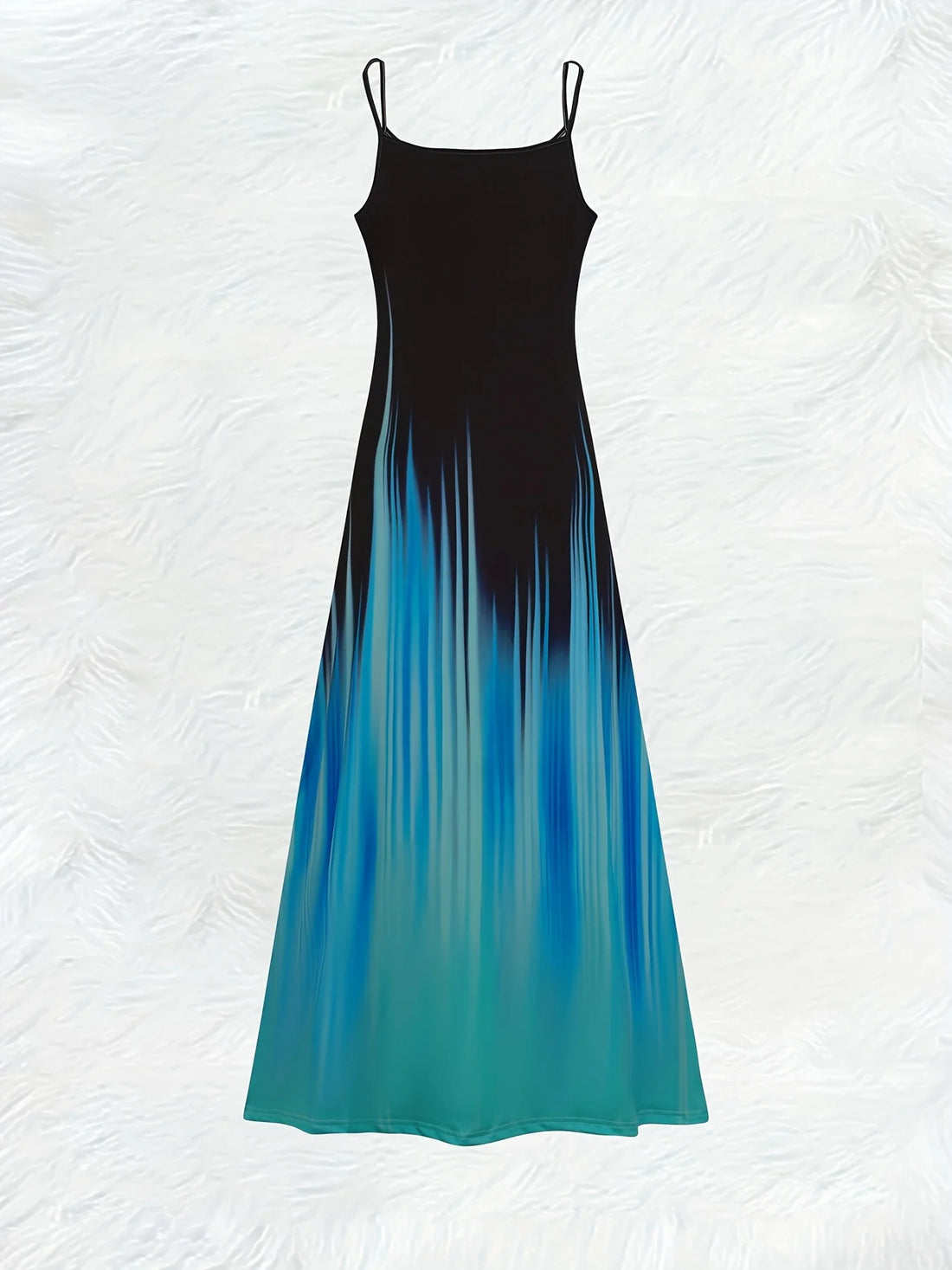 Saashi Ombre Print Maxi Dress Flowy Beach Vacation Outfit